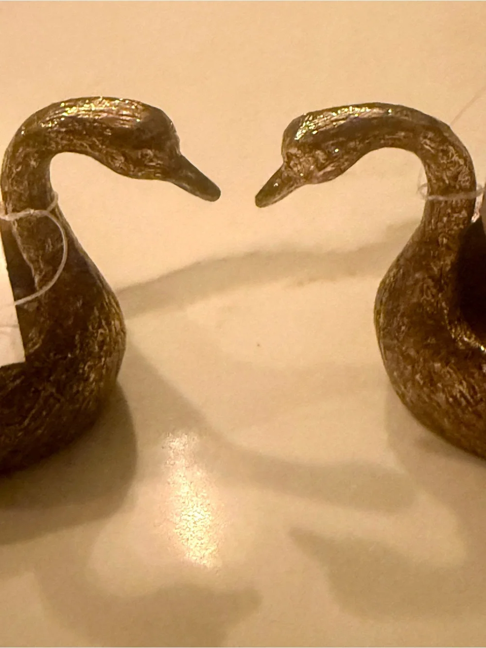 Gold Swan Decorative Votive Candle Holder Set - Elegant Table Accent